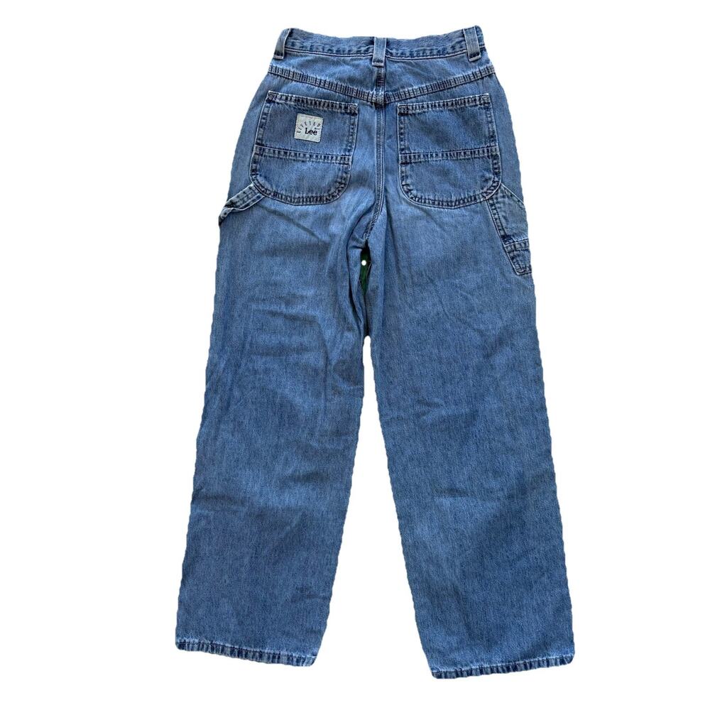 Lee VTG Denim Cargo Jeans Women’s Size 24 High Waisted Y2K Worn And Loved